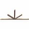 Ekena Millwork Saratoga Smooth Timber Gable Bracket, Douglas Fir, 96"W x 44"H x 3 1/2"D x 3 1/2"F, 11/12 Pitch GBW096X44X0404SAR00SDF - alternate 5